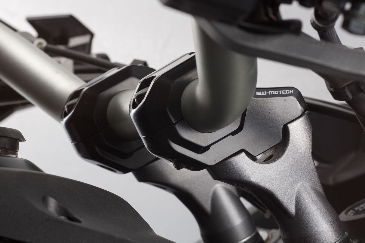 Bar back for Ø 22 mm handlebar H=30 mm Back 21 mm. Black - SW - Motech UK