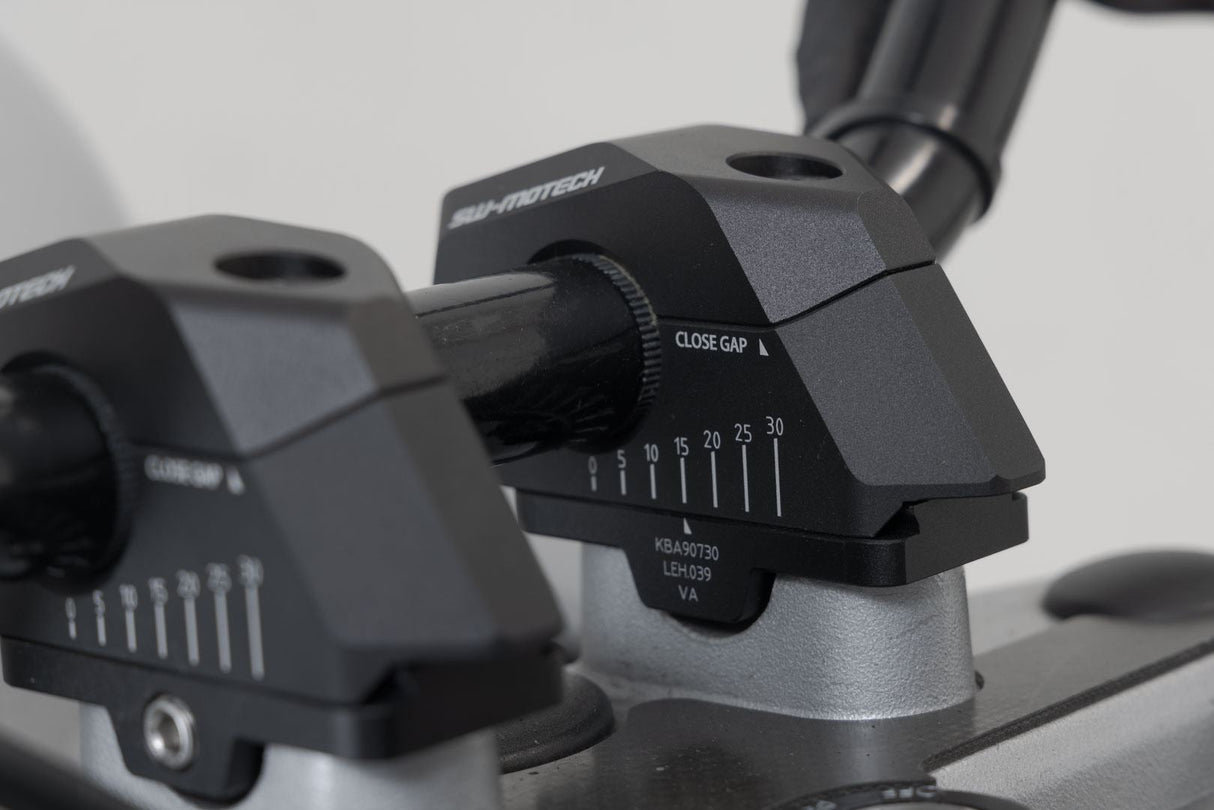 Bar Back Variable for Ø22 Handlebars H=25mm Back 5/10/15/20/25/30 mm Black - SW - Motech UK