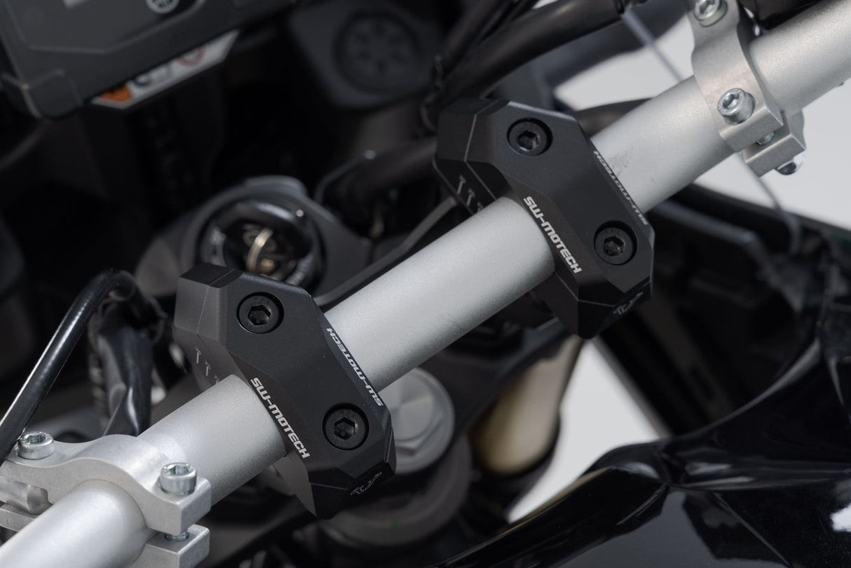 Bar Back Variable for Ø28 Handlebars H=28mm Back 5/10/15/20/25/30 mm Black - SW - Motech UK