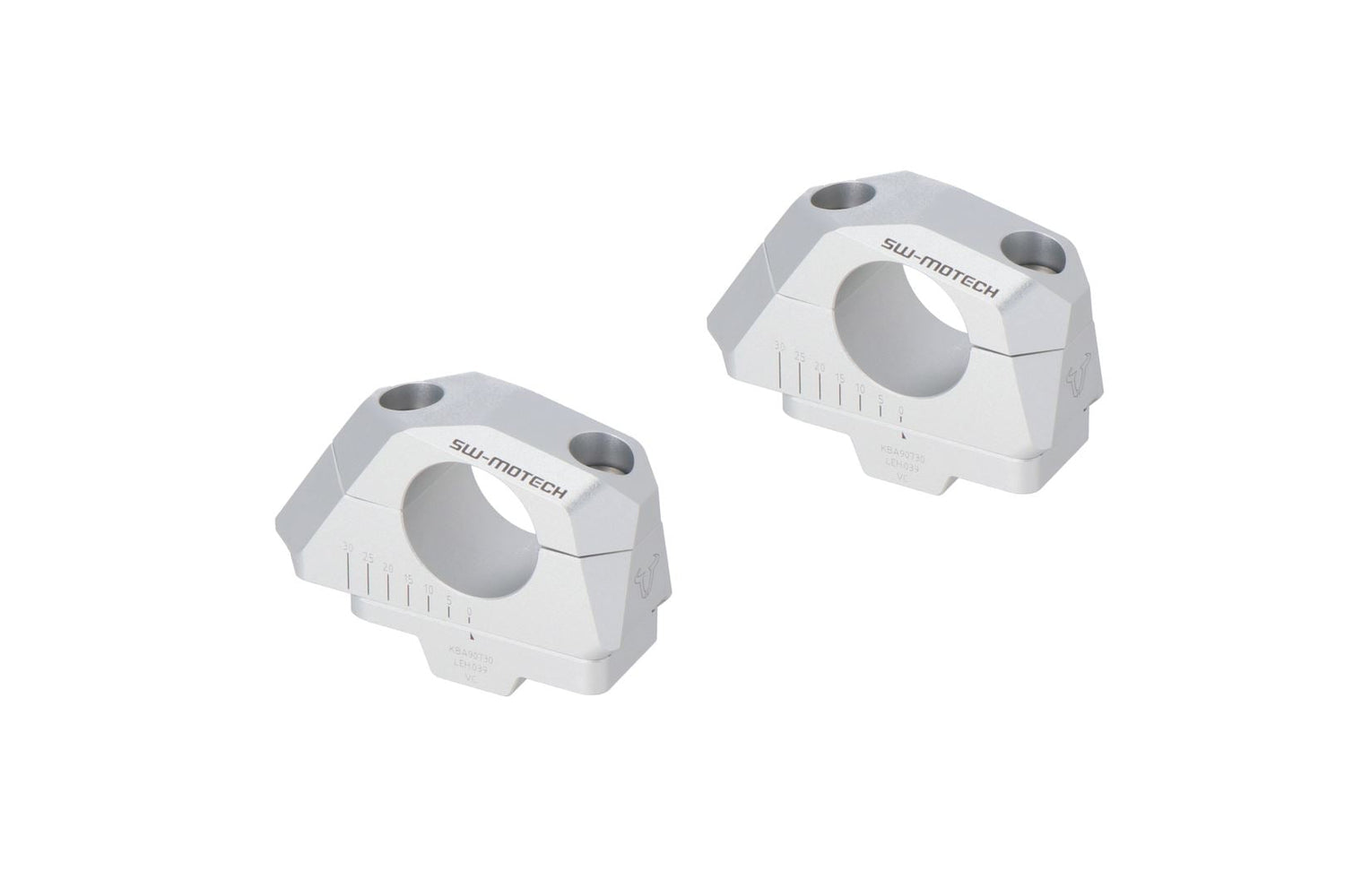 Bar Back Variable for Ø32 Handlebars H=32mm Back 5/10/15/20/25/30 mm Silver - SW - Motech UK