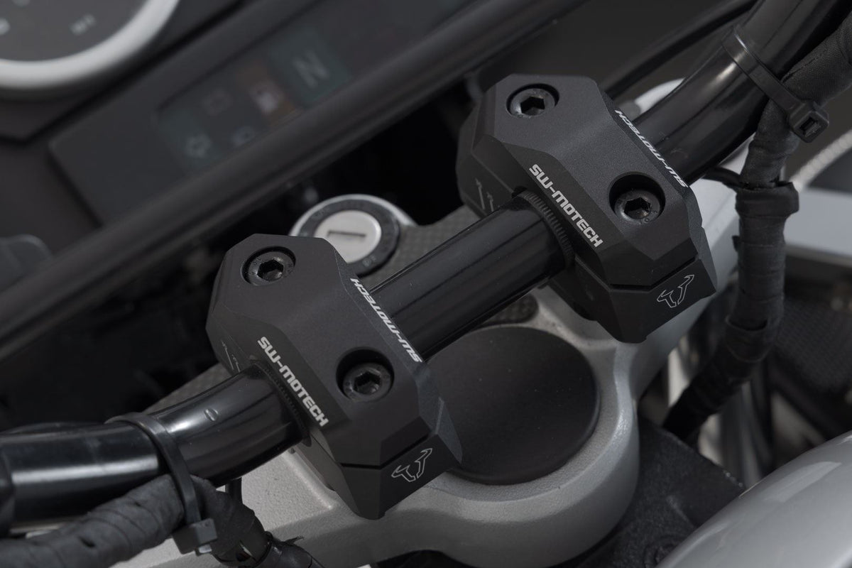 Bar Back Variable for Ø22 Handlebars H=25mm Back 5/10/15/20/25/30 mm Black - SW-Motech UK