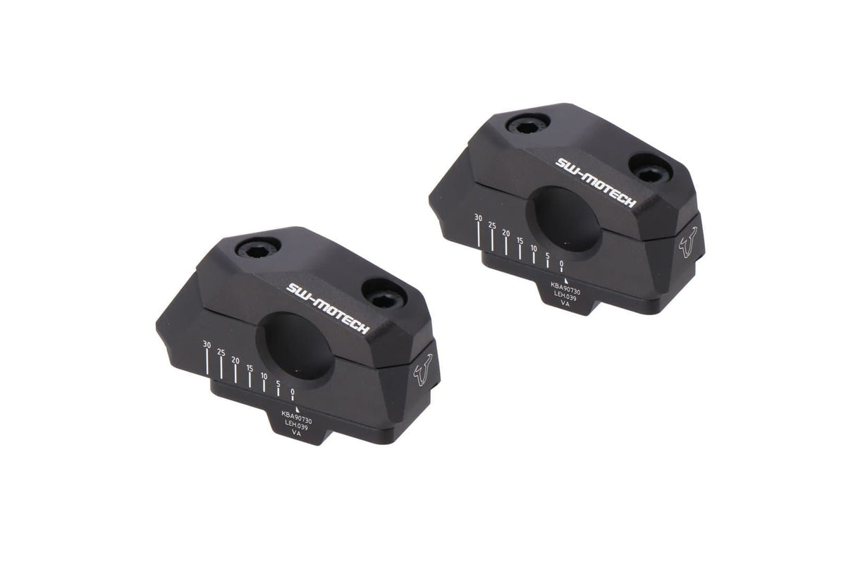 Bar Back Variable for Ø22 Handlebars H=25mm Back 5/10/15/20/25/30 mm Black - SW-Motech UK