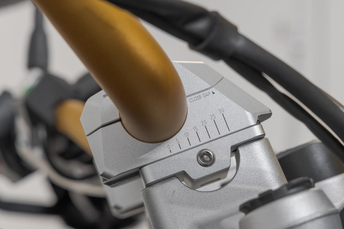 Bar Back Variable for Ø32 Handlebars H=32mm Back 5/10/15/20/25/30 mm Silver - SW-Motech UK