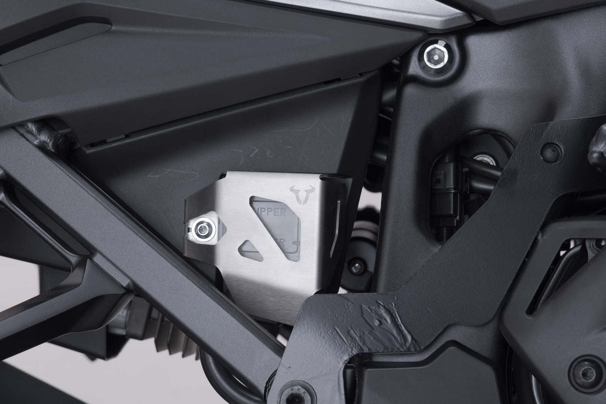 Brake reservoir guard Suzuki DL1000, Honda CRF1000L/1100L. Silver - SW - Motech UK