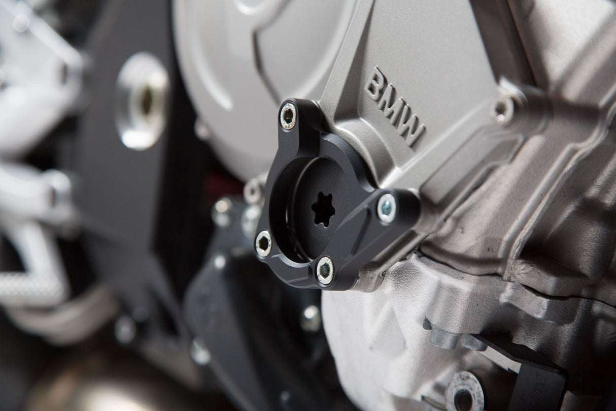 Engine case protector BMW S1000R / RR / XR Black/silver - SW - Motech UK