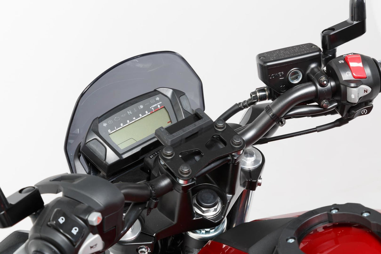 GPS Mount for Handlebar BMW / Honda / Suzuki models Black - SW - Motech UK