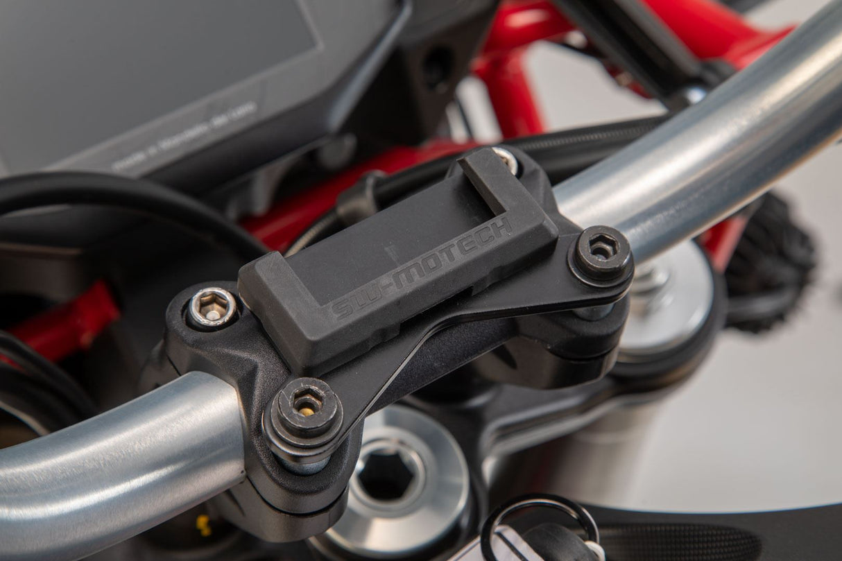 GPS Mount for Handlebar Moto Guzzi V85 TT (19 - ) Black - SW - Motech UK