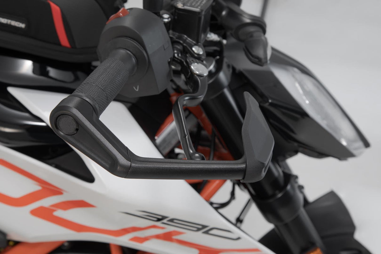 Lever Guards KTM 390 Duke (17 - ) with Wind Protection Black - SW - Motech UK