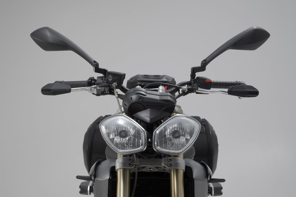 Lever Guards Triumph Street Triple 675 with Wind Protection Black - SW - Motech UK