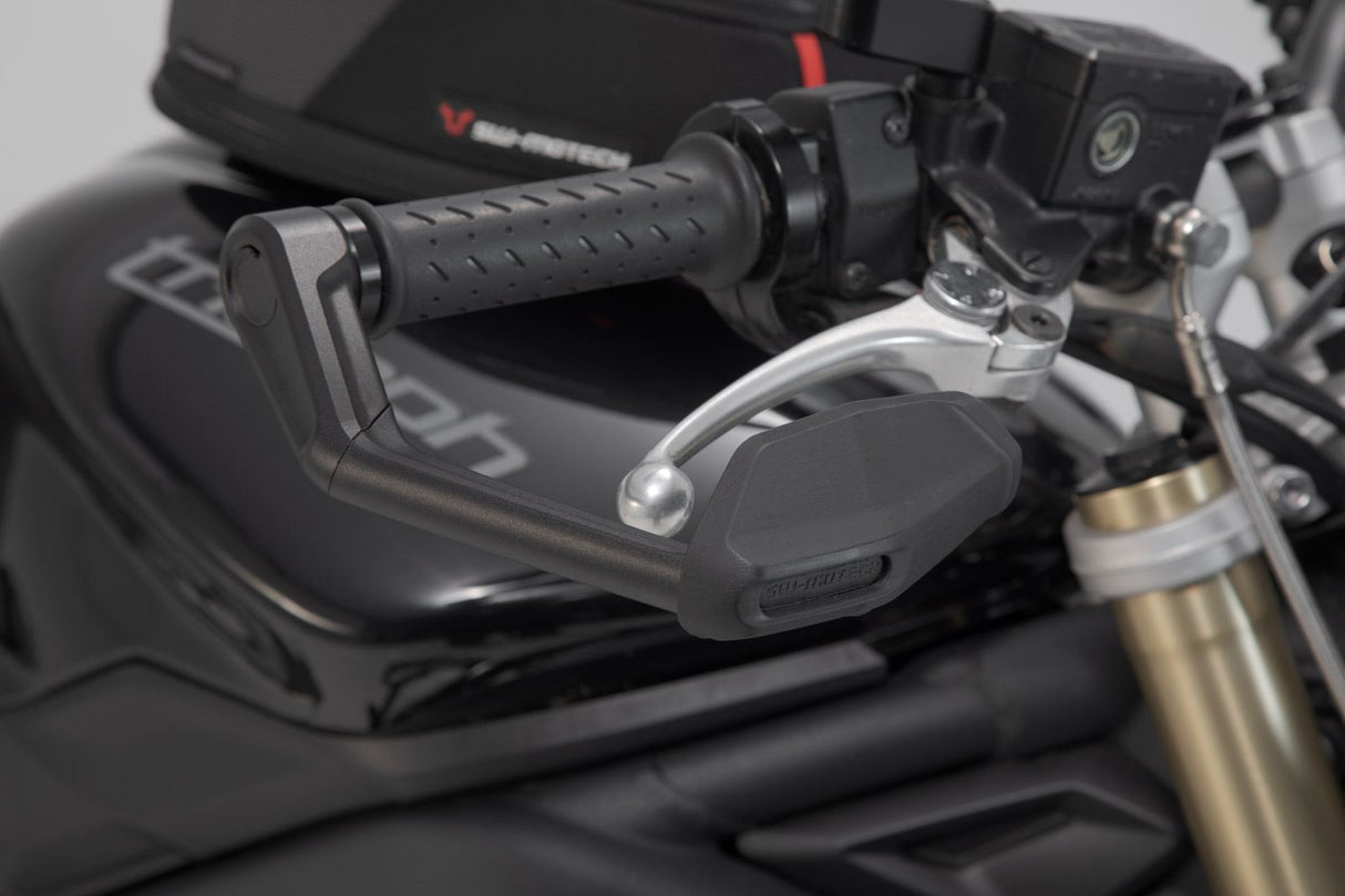 Lever Guards Triumph Street Triple 675 with Wind Protection Black - SW - Motech UK