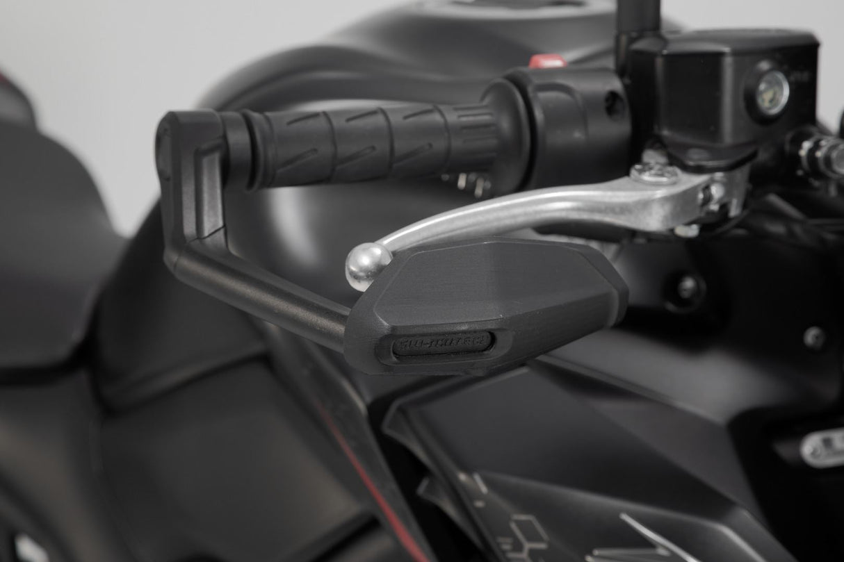 Lever guards with wind protection Black. Kawasaki models Yamaha MT - 09 (23 - ). - SW - Motech UK