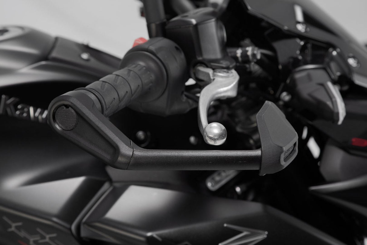 Lever guards with wind protection Black. Kawasaki models Yamaha MT - 09 (23 - ). - SW - Motech UK