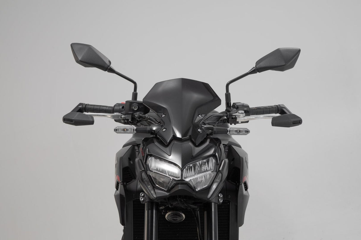 Lever guards with wind protection Black. Kawasaki models Yamaha MT - 09 (23 - ). - SW - Motech UK