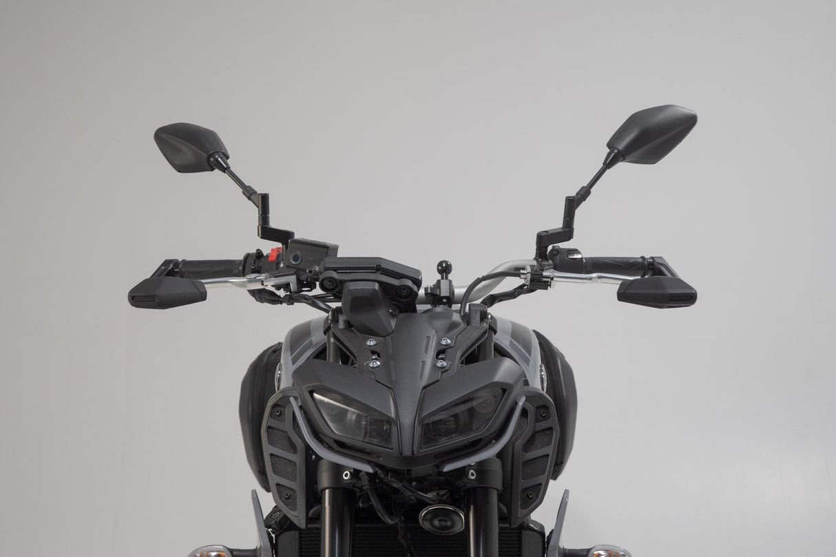 Lever Guards Yamaha MT - 07 / MT - 09 / MT - 10 with Wind Protection Black - SW - Motech UK