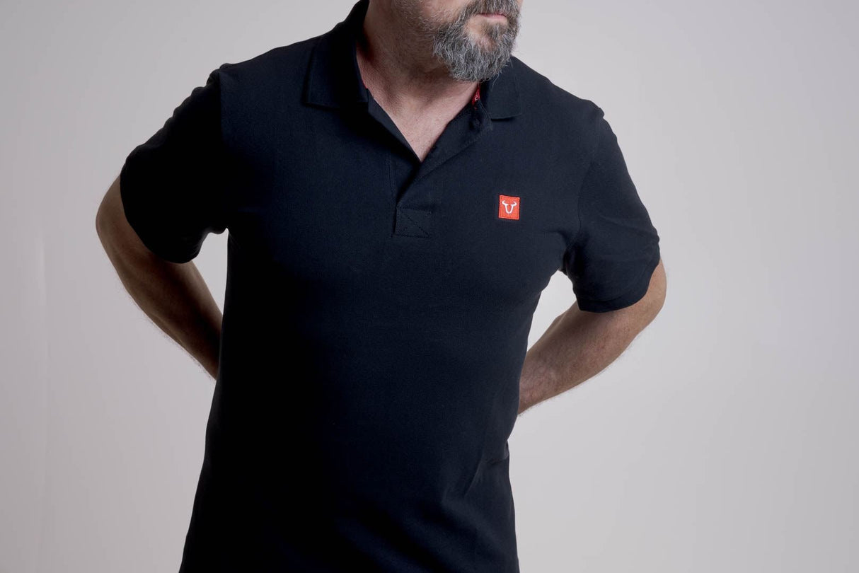 Polo shirt Core Line. Black. Men. Size XXL. - SW - Motech UK
