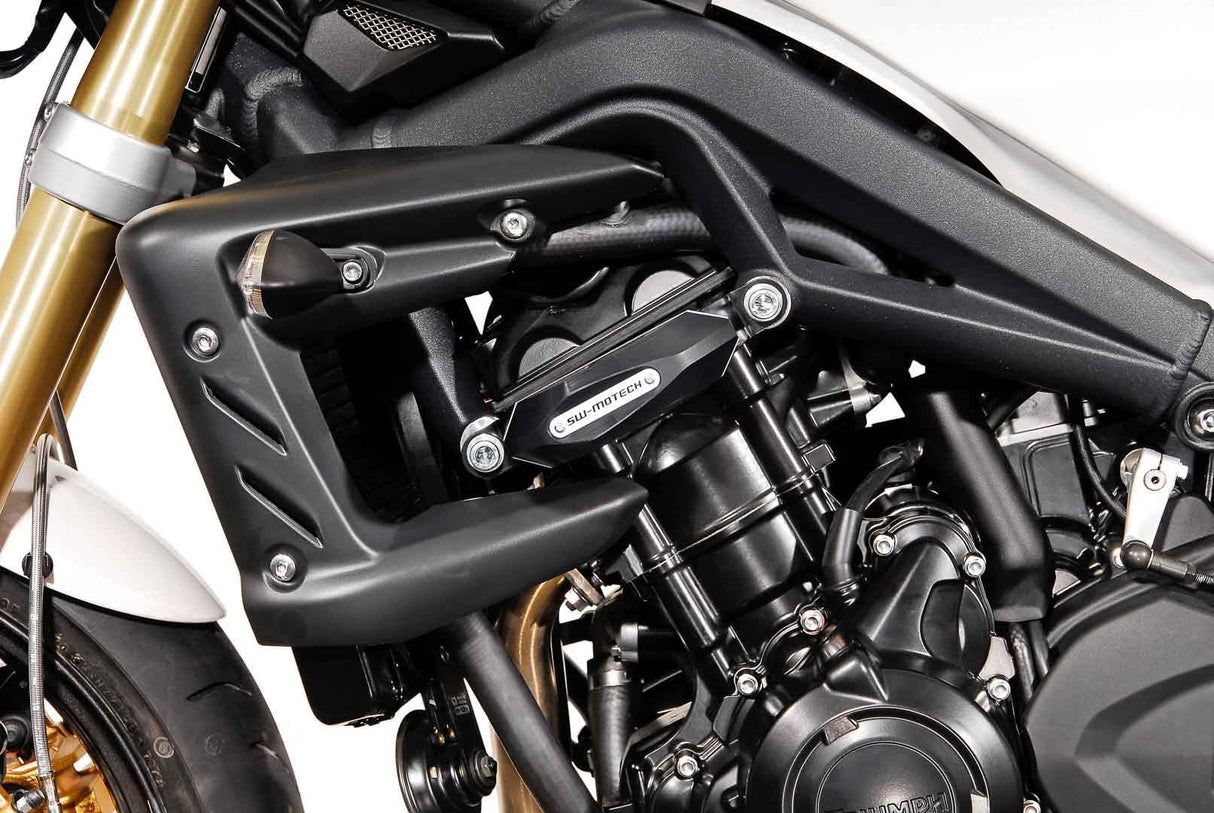 Slider Set For Frame Black Triumph Street Triple 675 (07 - 12) - SW - Motech UK