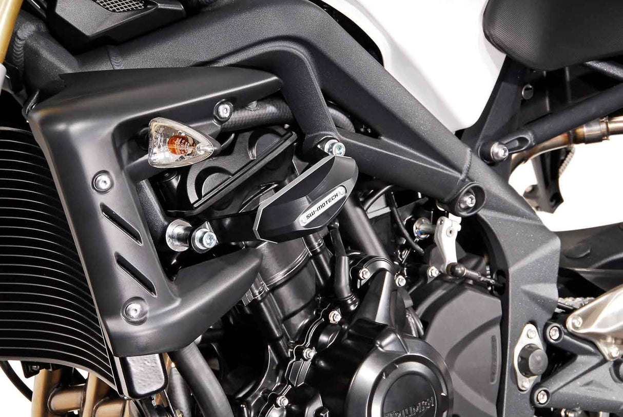 Slider Set For Frame Black Triumph Street Triple 675 (07 - 12) - SW - Motech UK