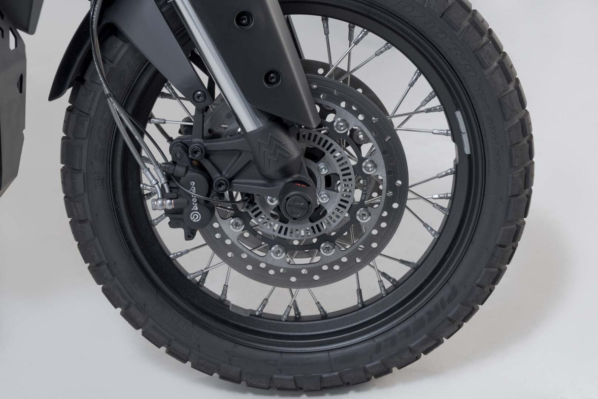 Slider set for front axle Moto Morini X - Cape 650 (21 - ) Black - SW - Motech UK