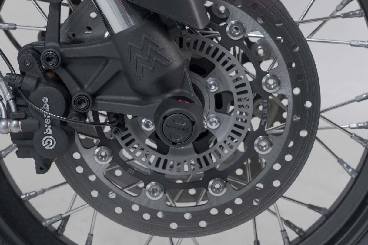 Slider set for front axle Moto Morini X - Cape 650 (21 - ) Black - SW - Motech UK