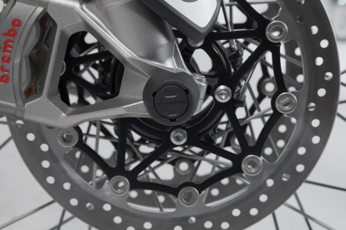 Slider Set for Front Axle Triumph, Honda, Yamaha Black - SW - Motech UK