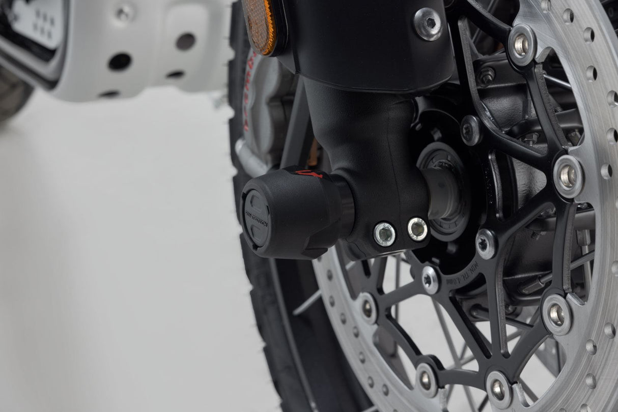 Slider Set for Front Axle Triumph Scrambler 1200 (21 - ) Black - SW - Motech UK