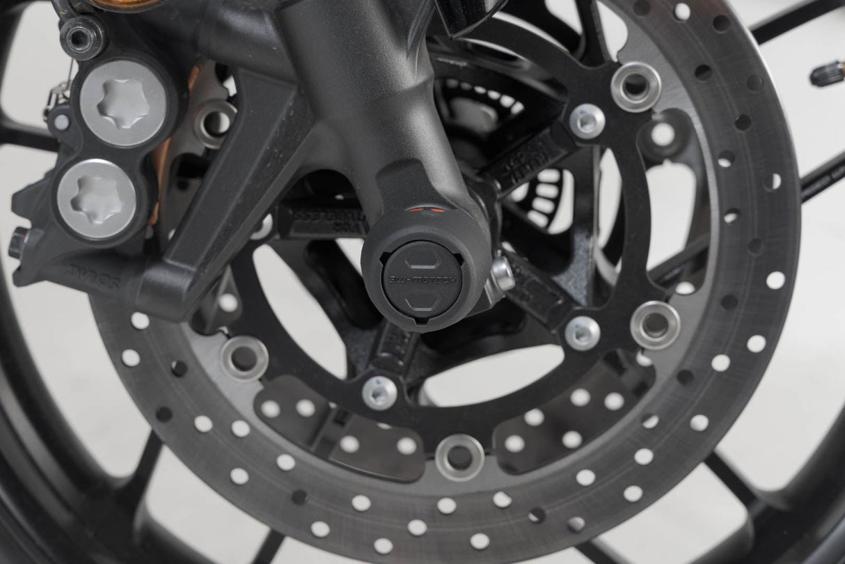 Slider Set for Front Axle Yamaha XT1200Z Super Ténéré (10 - ) Black - SW - Motech UK