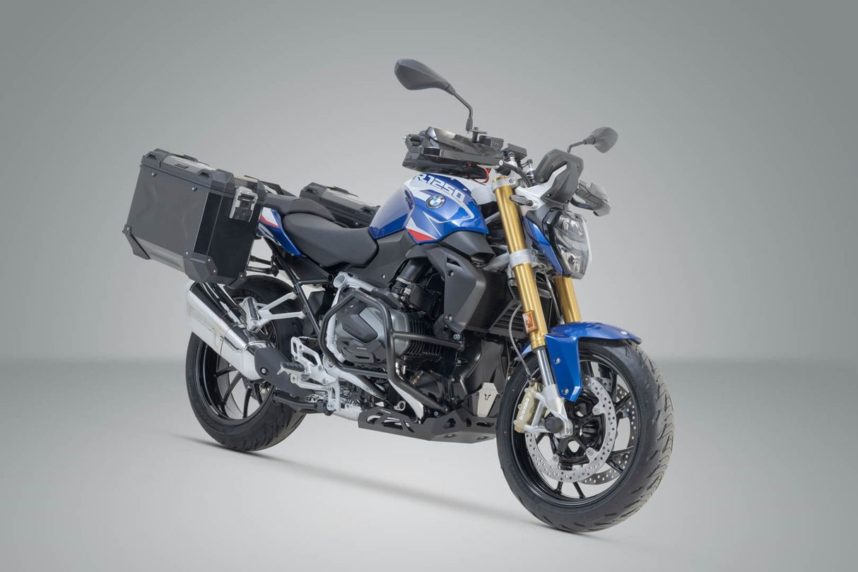 TRAX ADV Aluminium Case System 37/37 litre BMW R 1200 R/RS, R 1250 R/RS Black - SW - Motech UK