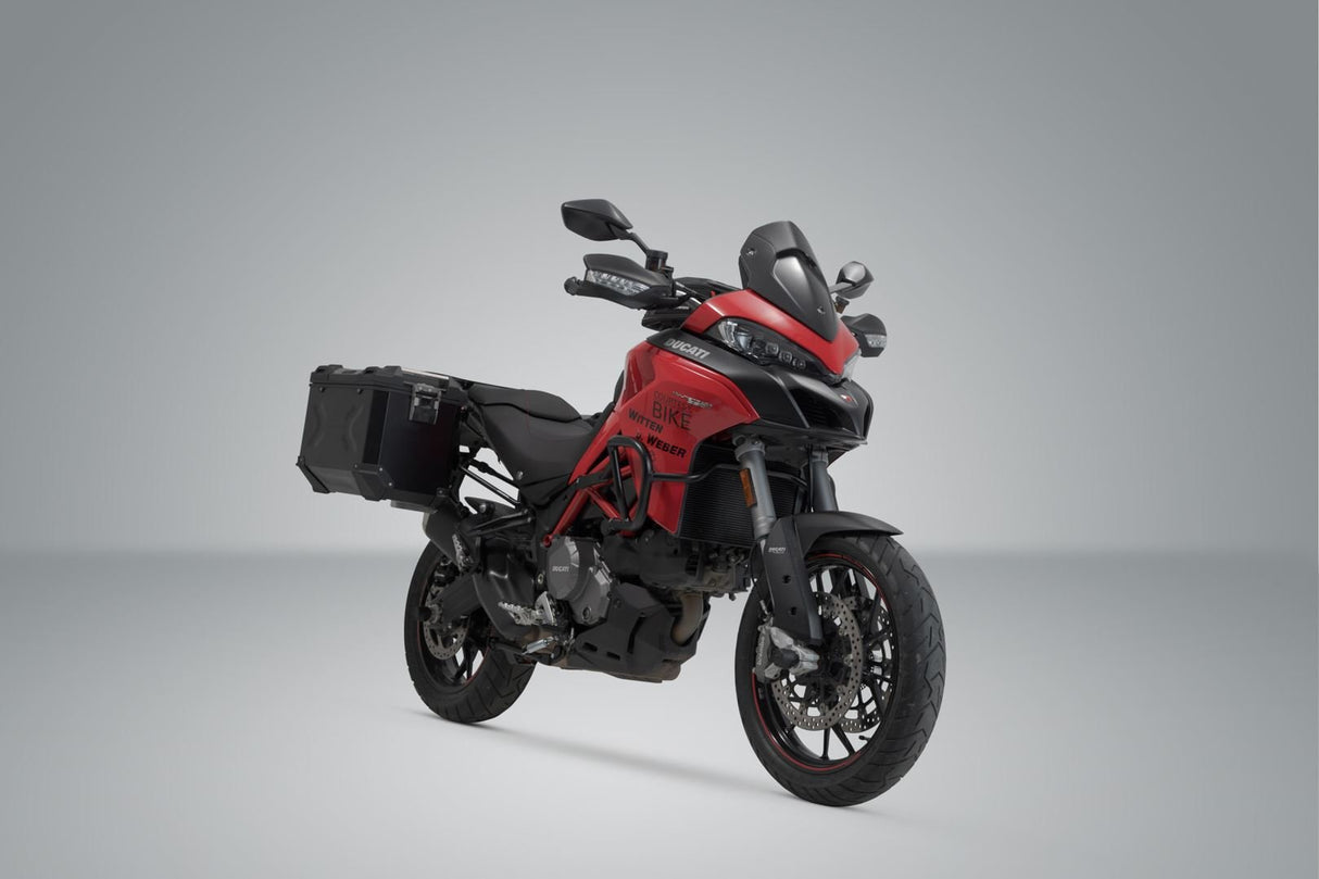 TRAX ADV Aluminium Case System 37/37 litre Ducati Multistrada 1200/1260/950 (15 - ) Black - SW - Motech UK