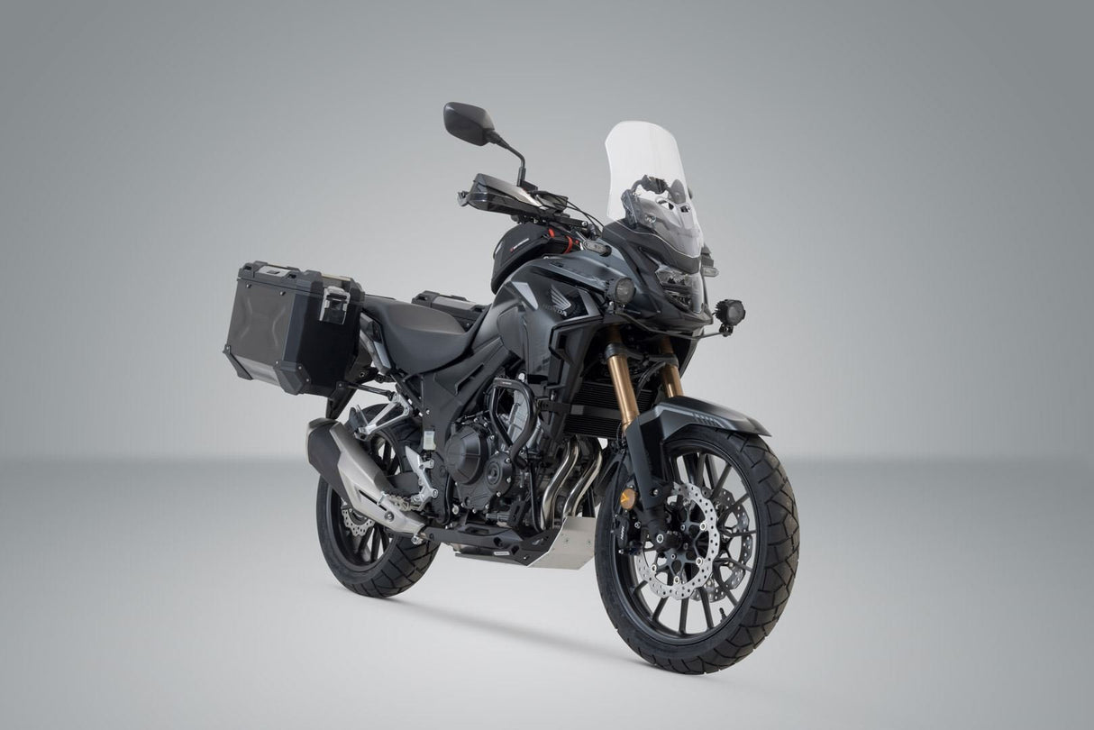 TRAX ADV Aluminium Case System 37/37 litre Honda CB500X, CB500F / CBR500R ( - 15) Black - SW - Motech UK
