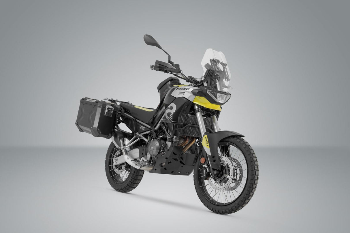 TRAX ADV Aluminium Case System 45/37 litre Aprilia Tuareg 660 (21 - ) Black - SW - Motech UK