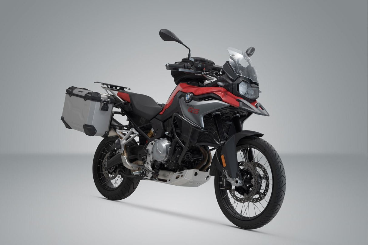 TRAX ADV Aluminium Case System 45/37 litre BMW F750GS, F850GS/Adv (17 - ) Silver - SW - Motech UK