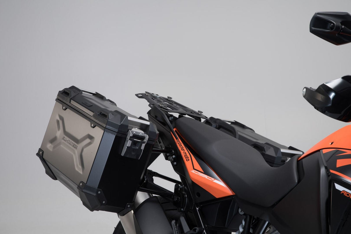 TRAX ADV Aluminium Case System 45/37 litre KTM 1050/1090/1190 Adv,1290 SAdv Black - SW - Motech UK
