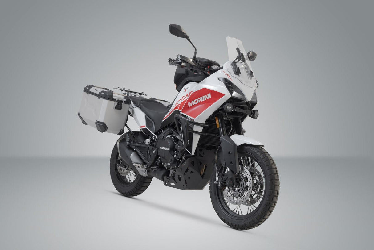TRAX ADV aluminium case system Moto Morini X - Cape 650 (21 - ) 45/45 litre Silver - SW - Motech UK