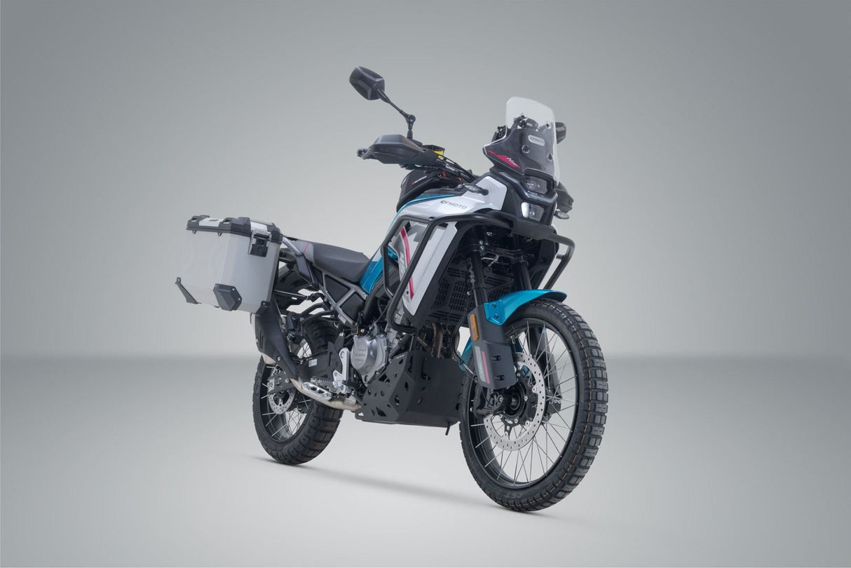 TRAX ADV aluminium case system Silver. 45/37 l. CFMoto 450MT (23 - ). - SW - Motech UK