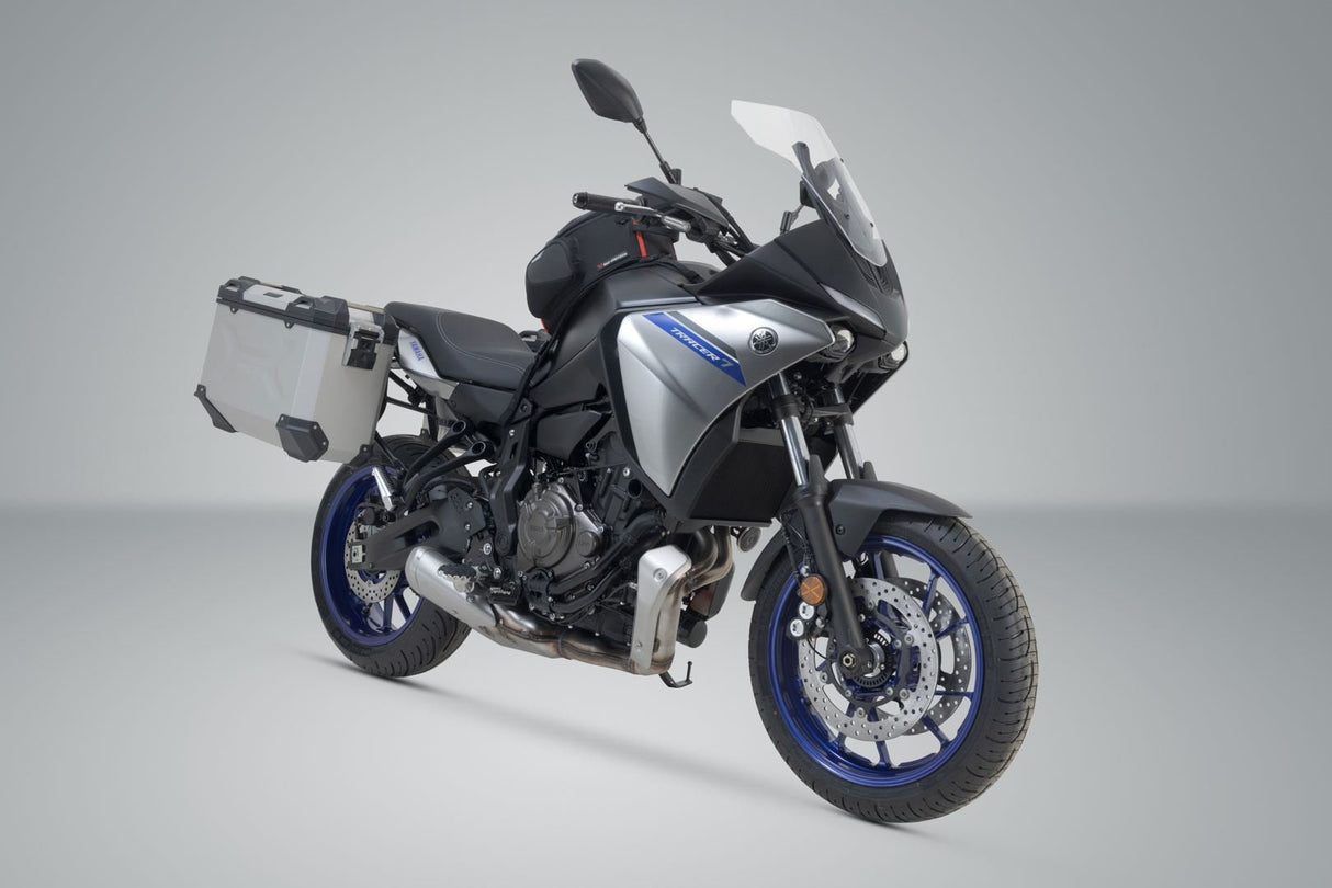 TRAX ADV aluminium case system Yamaha MT - 07 Tracer (16 - ) 37/37 Litre Silver - SW - Motech UK
