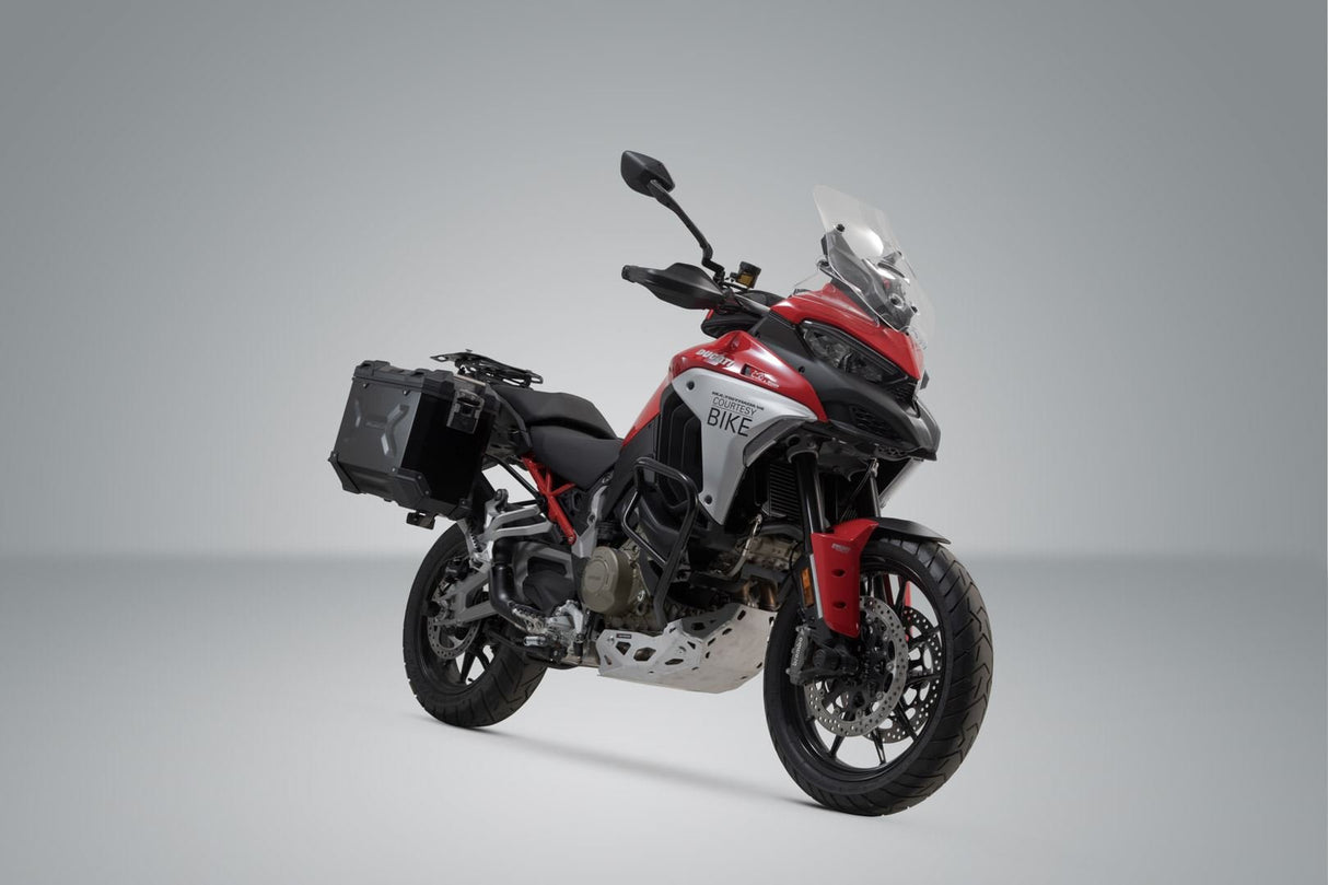 TRAX ADV aluminum case system US model Silver. 37/37 l. Ducati Multistrada V4 (20 - ). - SW - Motech UK