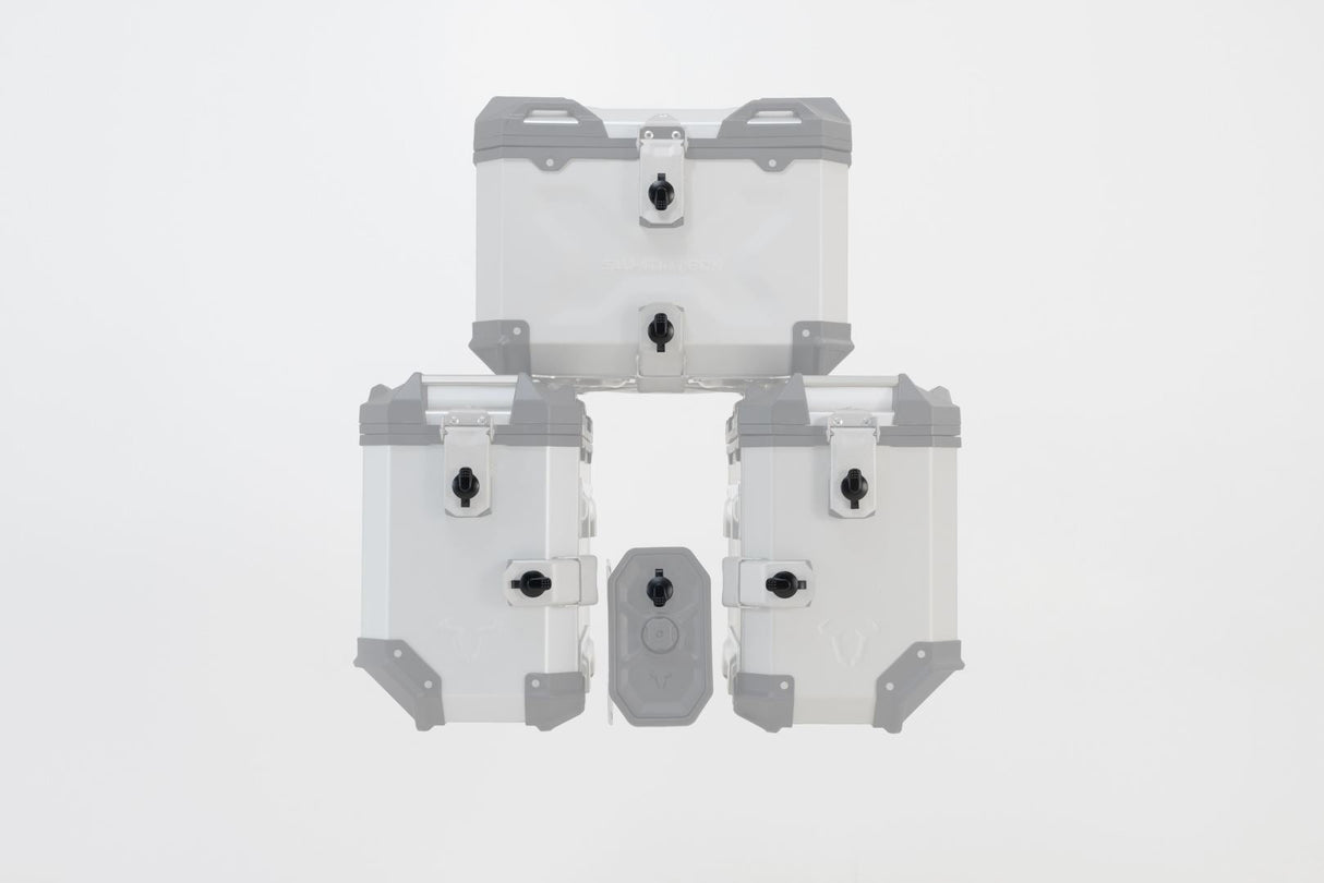 TRAX lock set with anti - theft protection EVO Anti - theft protection 9 matching locks, 2 keys - SW - Motech UK