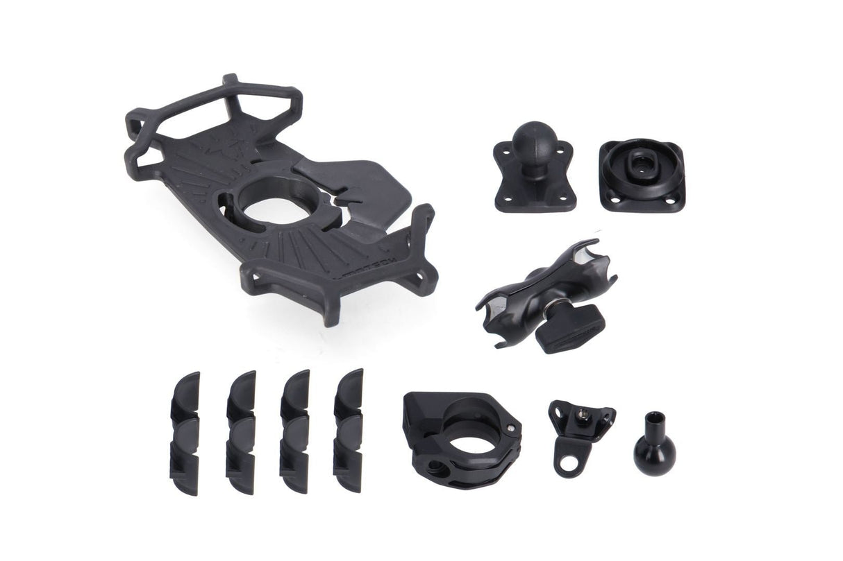 Universal GPS Mount Kit with T - Lock Smartphone Incl. 2" socket arm, for handlebar/mirror thread - SW - Motech UK
