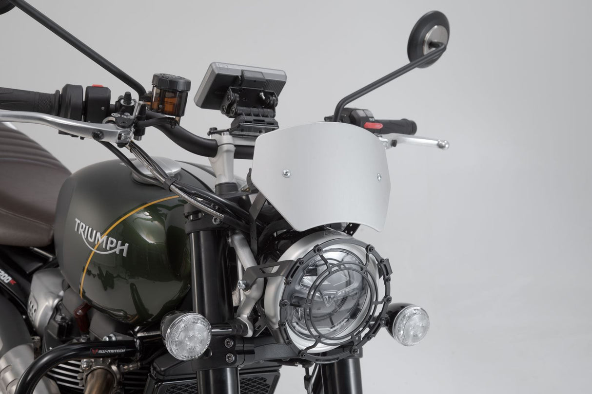 Windscreen Triumph Scrambler 1200 XC / XE (18 - ). Grey - SW - Motech UK