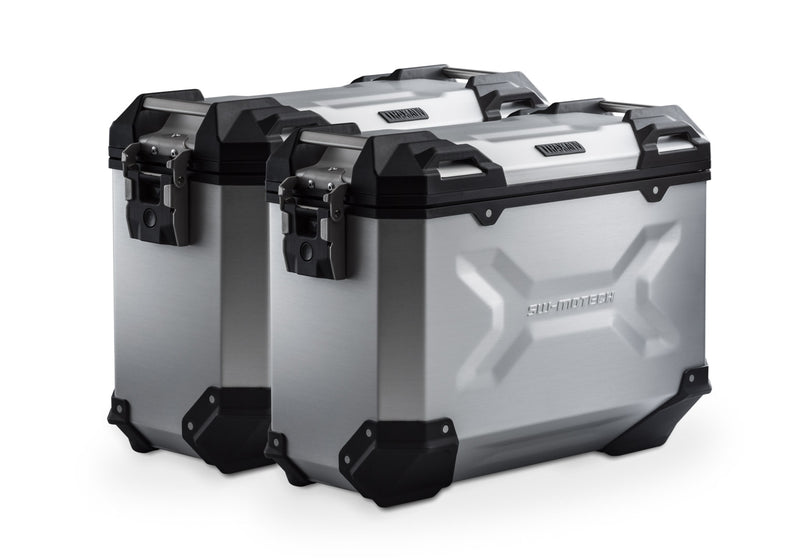 TRAX ADV Aluminium Case System 37/37 litre Honda CB500X, CB500F / CBR500R (-15) Silver