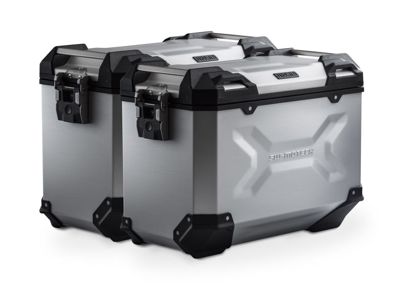 TRAX ADV Aluminium Case System 45/45 litre KTM 990 SM / SM-T / SM-R / 950 SM Silver