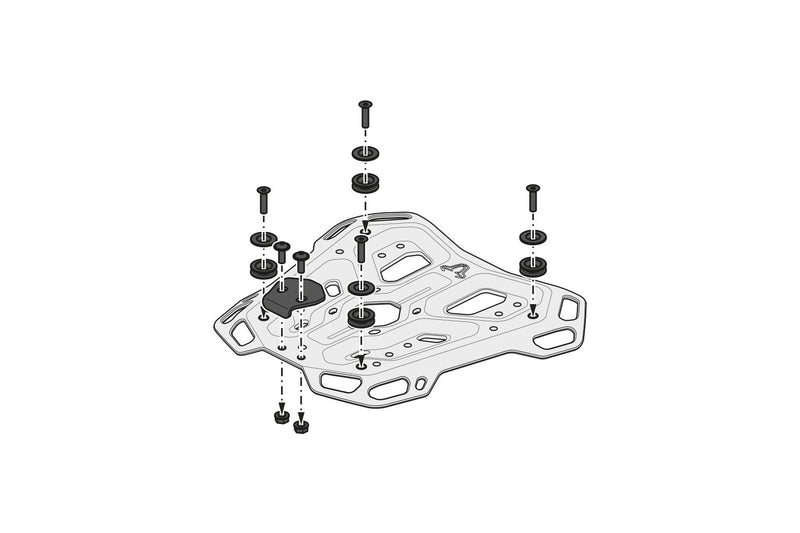 TRAX ADV top case system Honda CL500 (22-) Silver