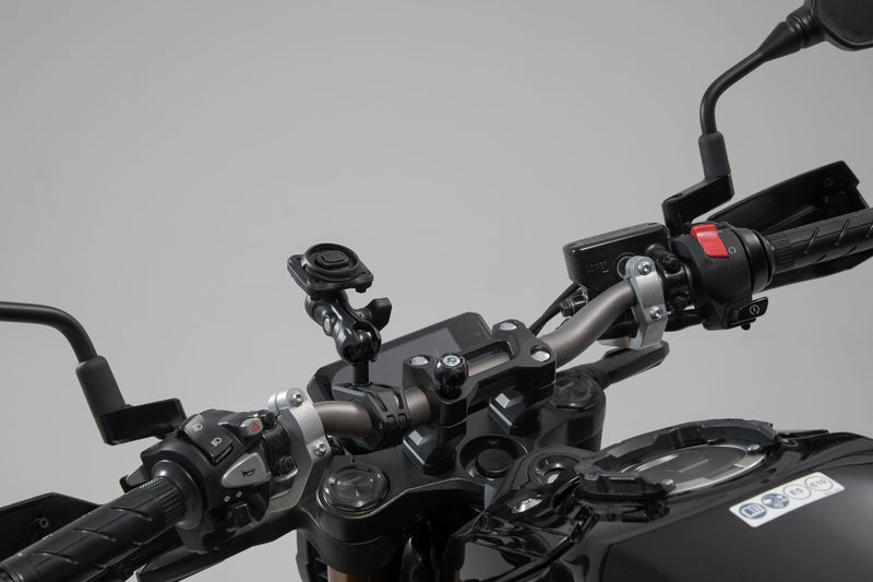 Universal GPS Mount Kit with T-Lock Smartphone Big Incl. 2" Socket Arm, for Handlebar/Mirror Thread