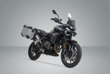 TRAX ADV aluminum case system + Akrapovic Silver. 45/37 l. Triumph Tiger 900 (19-23).
