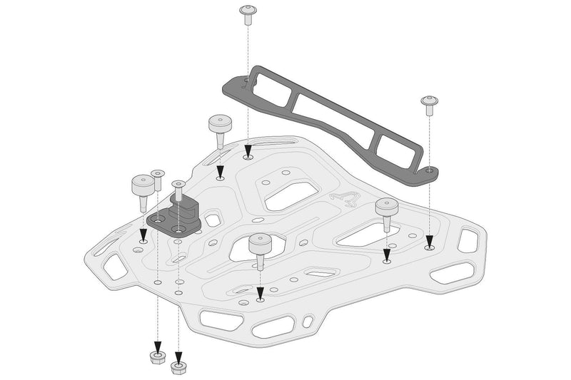 Adapter kit for Adventure-RACK For Shad Black