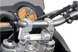 Vario bar back for Ø 28 mm handlebar Up/back variable. Silver