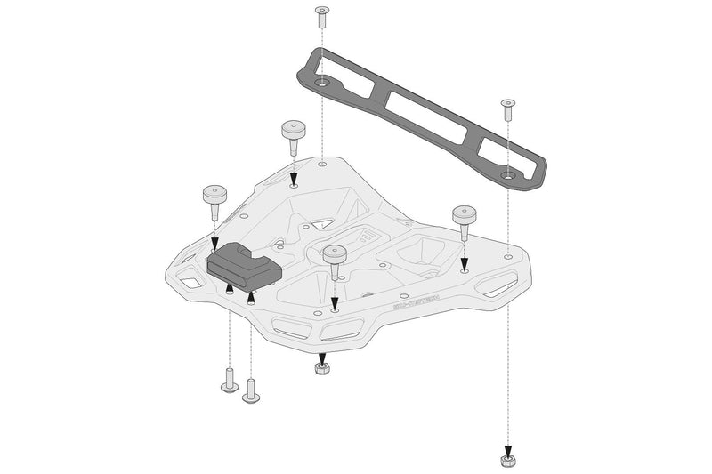 Adapter kit for Adventure-RACK For Shad 2 Black