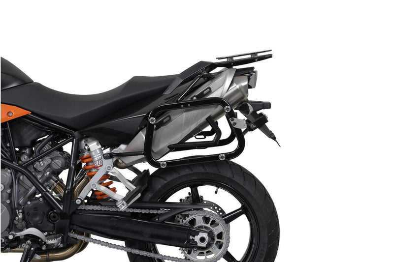 TRAX ADV Aluminium Case System 45/45 litre KTM 990 SM / SM-T / SM-R / 950 SM  Black