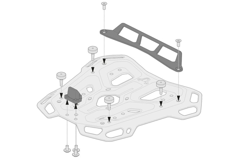 Adapter kit for Adventure-RACK For Givi/Kappa Monolock Black