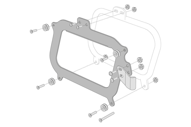 Adapter kit for Givi carrier 2 pcs For Trax ADV/EVO cases